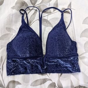 Victoria's Secret Pink blue burnout bralette M